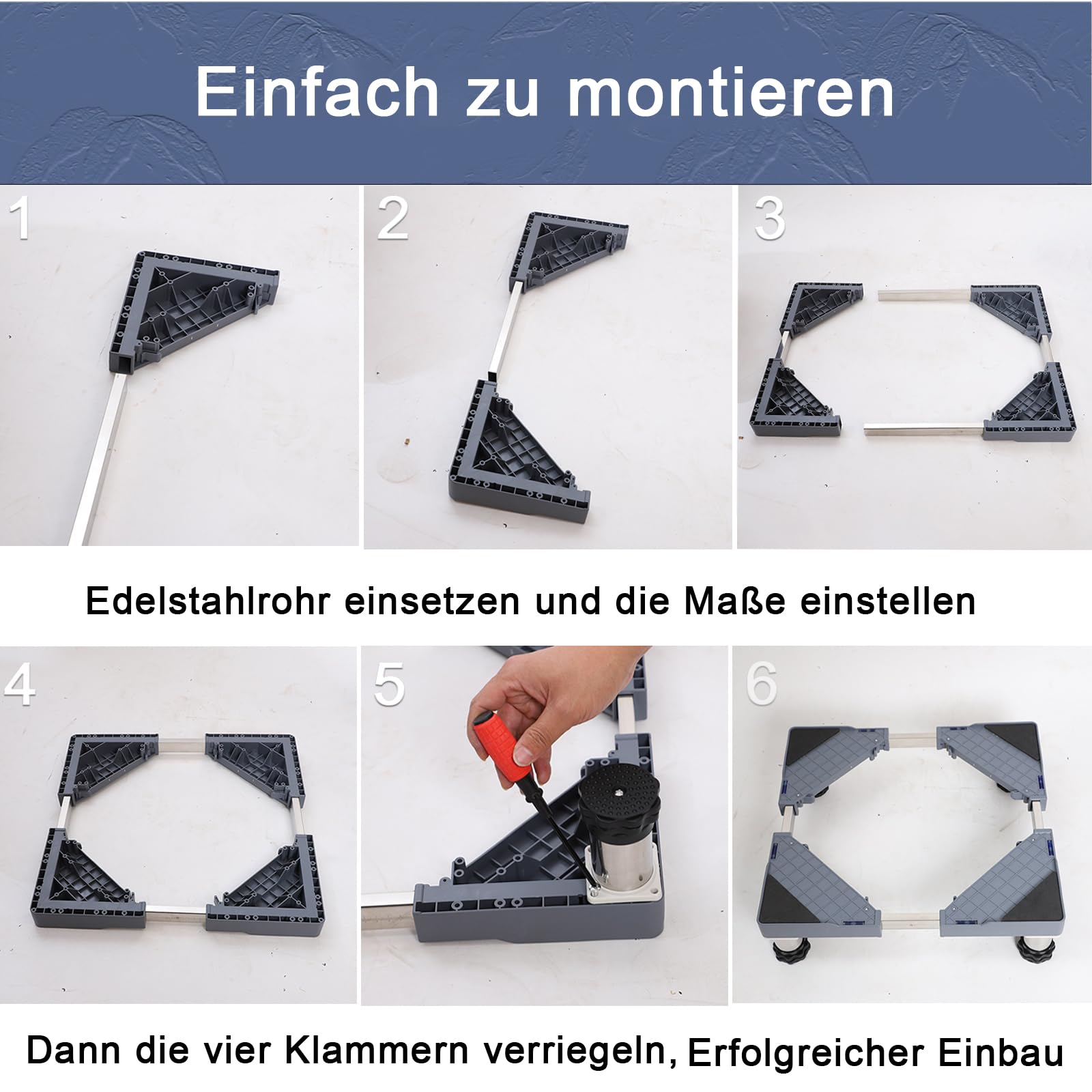 Einstellbarer Sockel 38-41cm kühlschrank erhöhung,bis zu 200 kg | Für Gefriertruhen Geschirrspüler untergestell Keller geeignet der Späti die Küche|Senioren Schwangeren