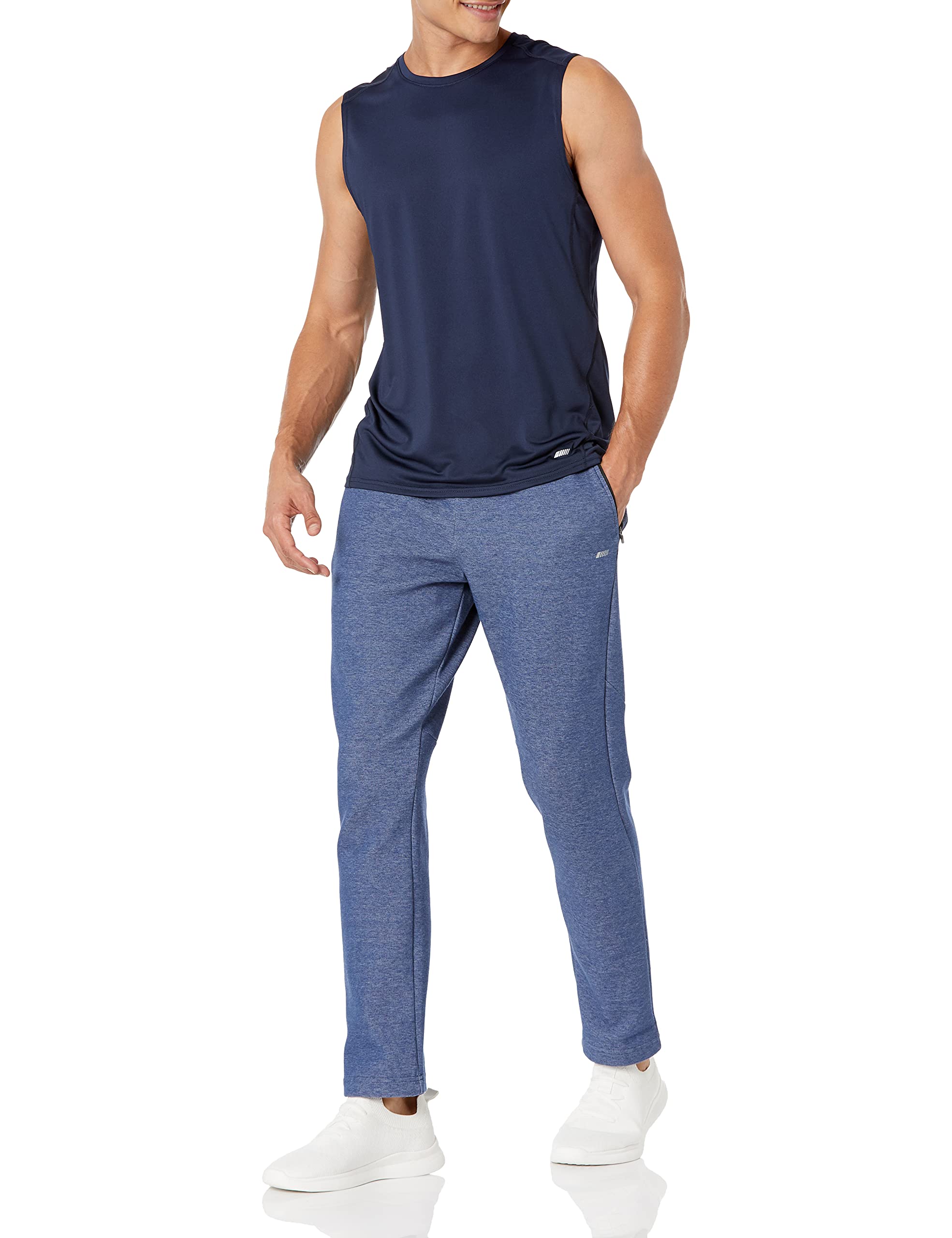 Amazon Essentials Uomo Camicia Tecnica Aderente Leggera Senza Maniche in Tessuto Elasticizzato ad Asciugatura Rapida e Assorbimento dell’umidità