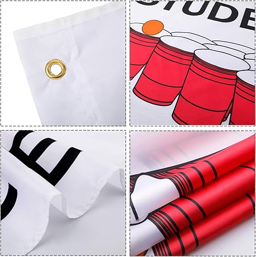 Miniatura 3 de Tatuo Bandera de estudiante atleta universitario de 3 x 5 pies para dormitorio, divertido tapiz para interiores y exteriores con ojales para colgar