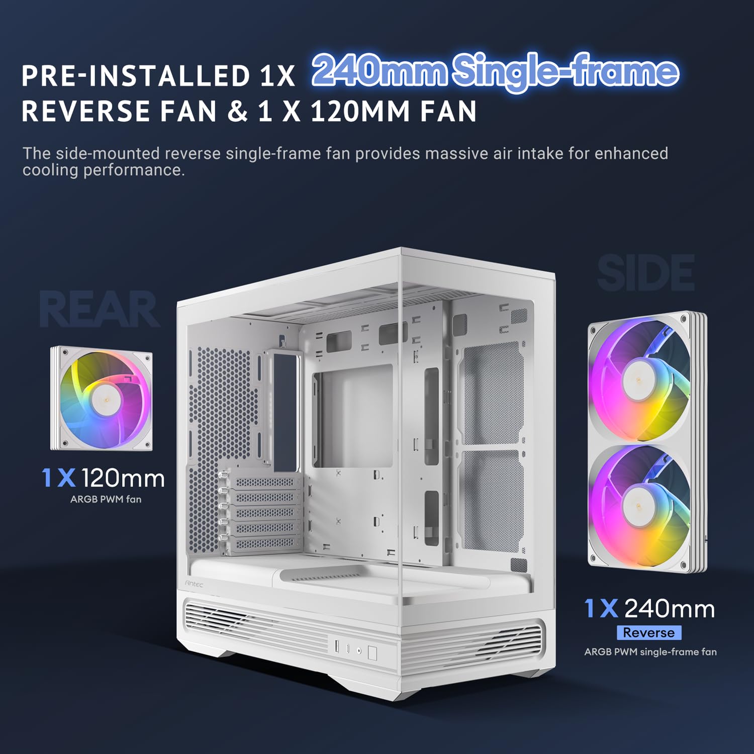 ANTEC Constellation C2M ARGB White Boîtier PC MicroATX