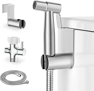 Handheld Bidet Sprayer for Toilet, Stainless Steel Jet Spray Kit Adjustable Pressure, Leak-Proof Jet Spray, Feminine Wash & Muslim Shower, Wall/Toilet Mount