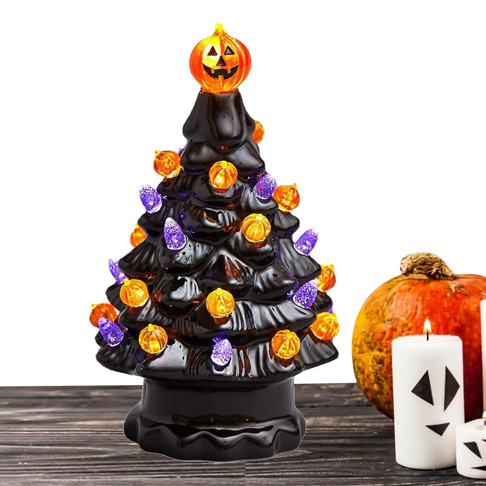 Árbol Halloween Negro centros de mesa LED luminosos para dormitorio 1