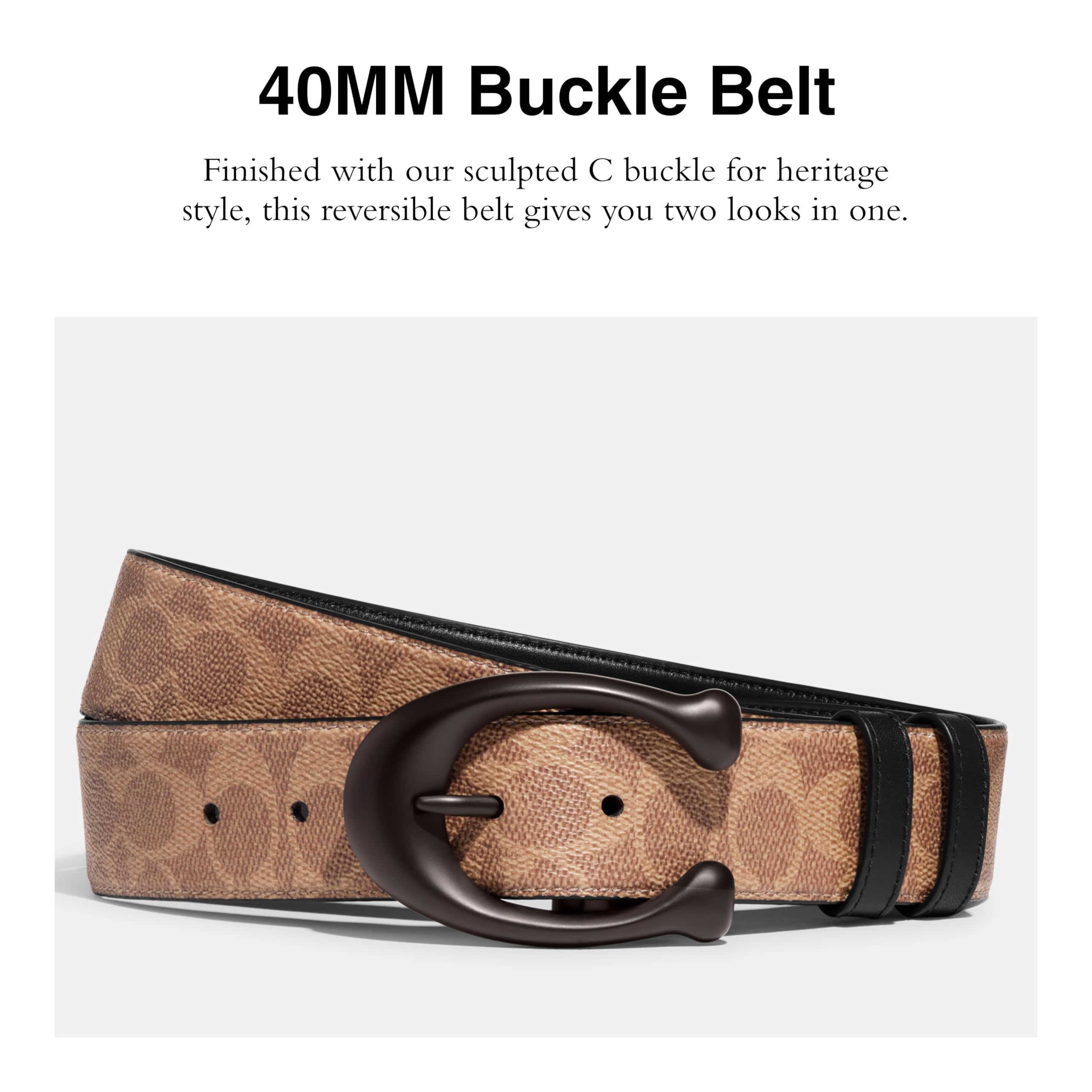 Coach40MM Sculpted C Belt