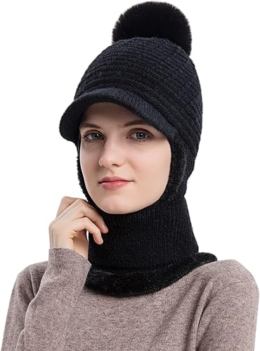 Visera de pasamontañas de una pieza con diseño de calavera, gorro, cuello, bufanda circular, esquí, nieve, invierno, punto de vellón, clima frío