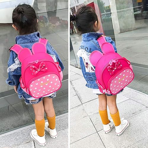 Miniatura 5 de Voikukka Mochilas pequeñas para niñas pequeñas, mochila de viaje, linda mochila para libros para niños pequeños, mochila preescolar, Rosado, Mochila