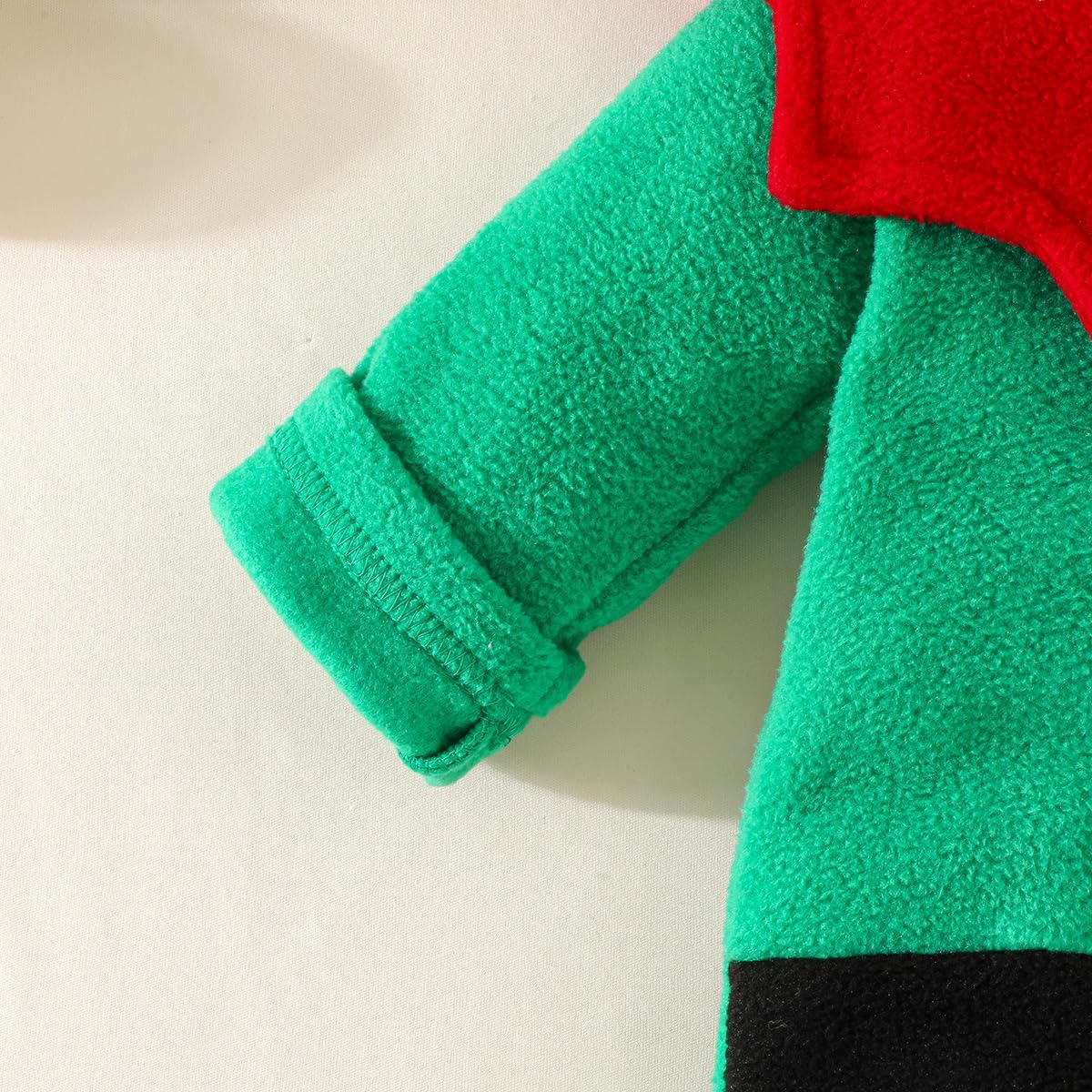 Newborn Baby Boy Girl Christmas Outfit Long Sleeve Elf Romper Photoshoot Jumpsuit with Hat My 1st Christmas Clothes