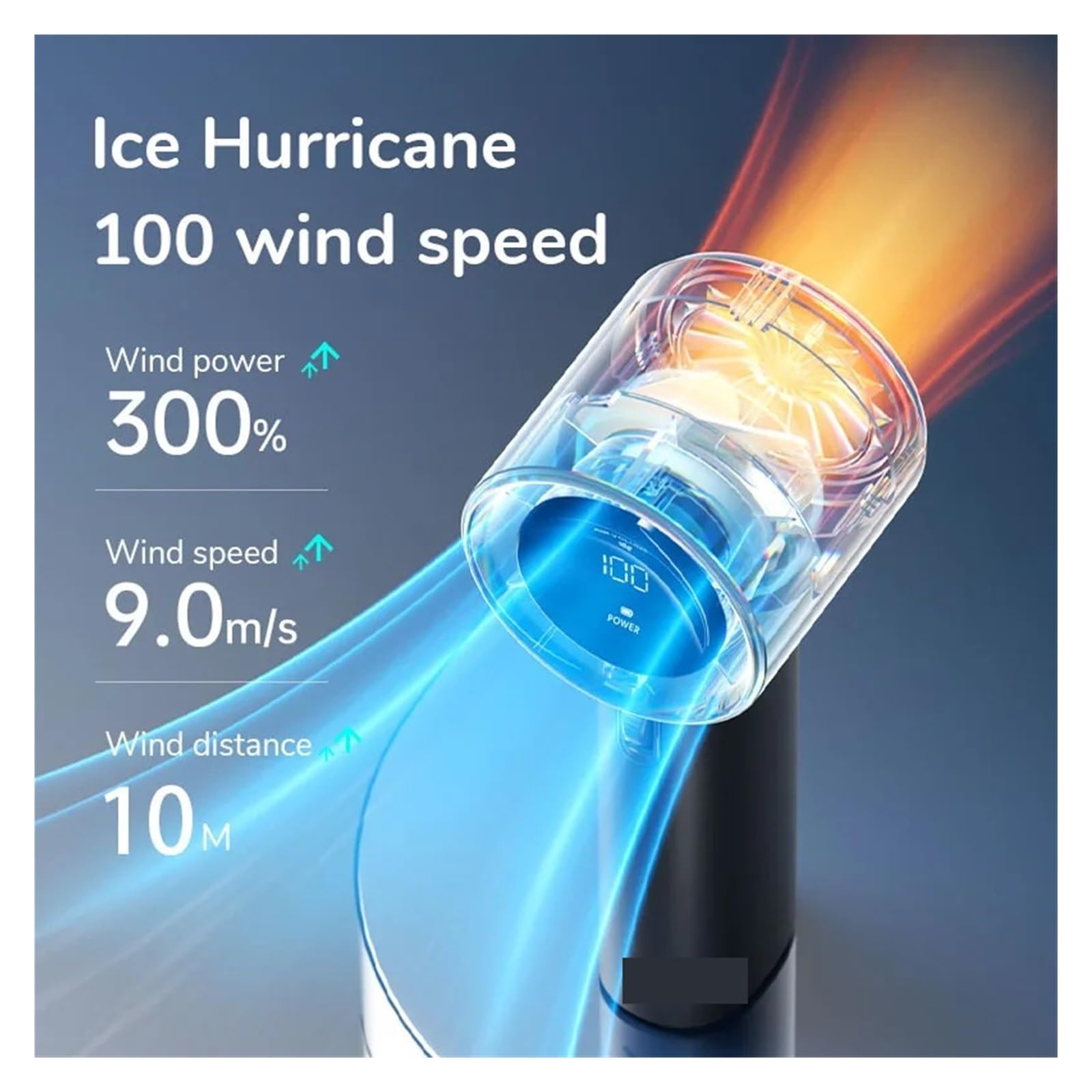 XJBTBA Ventilatore Portatile Ventilatore Manuale Portatile 100 velocità del Vento Mini Ventilatore Portatile Senza Lama Ventilatori Personali Ricaricabili USB Ventilatore Elettrico per Ciglia