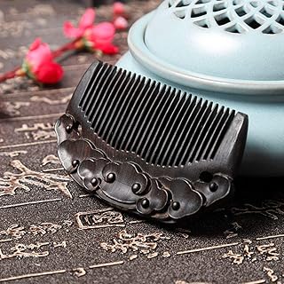 Wooden Comb Handmade Polishing Blackwood Fine Tooth Hair Combs to Massage scalp For Hair Health(B)