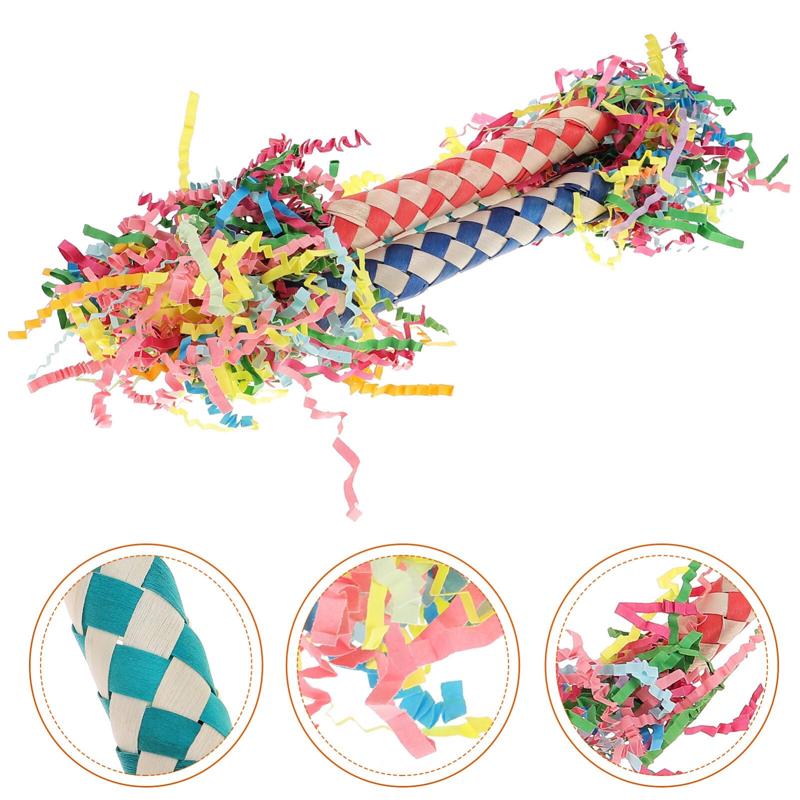 ifundom 3pièces Jouet à Mâcher pour Oiseaux Perroquet Perruche Lot de Jouets Et Papier Accessoire De Décoration pour Cage à Oiseaux