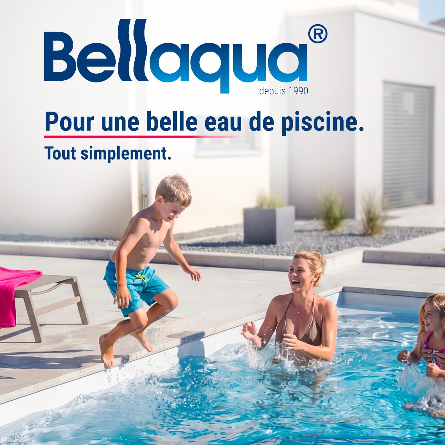 Bellaqua Chlore Choc Piscine 5 kg - Granulés Chlore Choc Rapide - Traitement Choc et Entretien Régulier - Désinfection Eau Verte et Eau Trouble