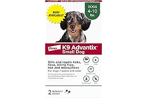 K9 Advantix II Flea, Tick, and Mosquito Prevention for Small Dogs (4-10 lbs)