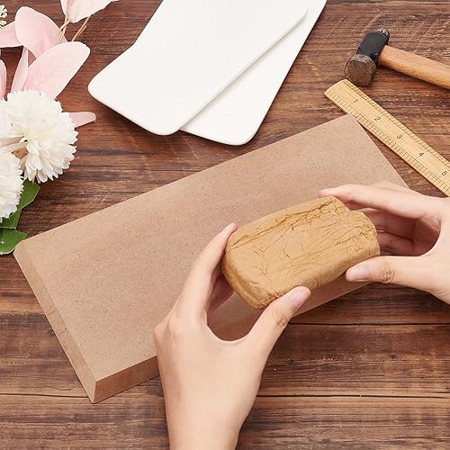 Miniatura 3 de BENECREAT Moldes de cerámica rectangulares para formar placas de cerámica, placa de densidad de 11.7 x 5.9 x 0.59 pulgadas, placa de barro para