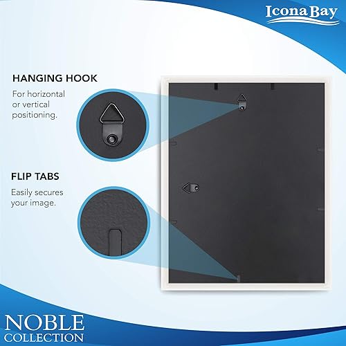 Miniatura 4 de Icona Bay Noble Collection - Portarretratos de 11 x 14 pulgadas con paspartú extraíble para fotos de 8 x 10 pulgadas (dorado, paquete de 6), moderno