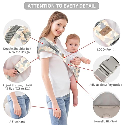 Miniatura 3 de IULONEE Arnés ajustable para bebé, cómodo soporte para bebés, portabebés para recién nacidos a niños pequeños, portabebés para niños pequeños,