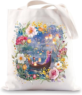 JNIAP Princess Sun Tote Bag Princess Sun Gifts Flynn Rider Gifts Princess Floral Shoulder Bag