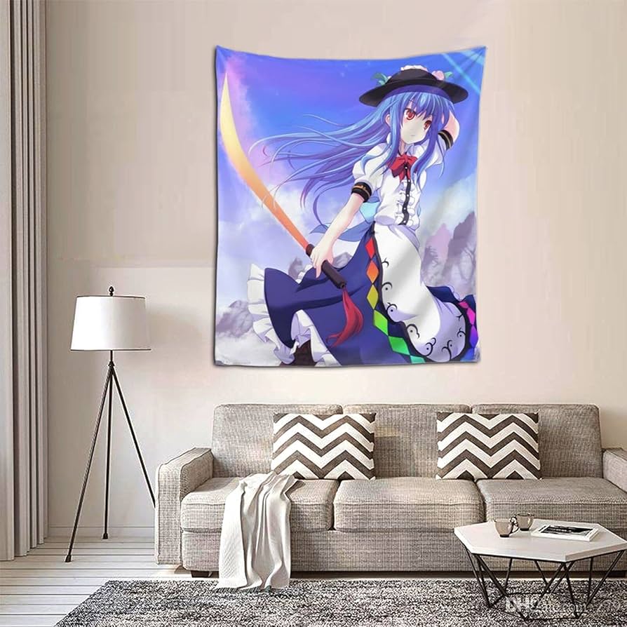 Amazon.co.jp: 東方project 比那名居天子 タペストリー 壁掛け