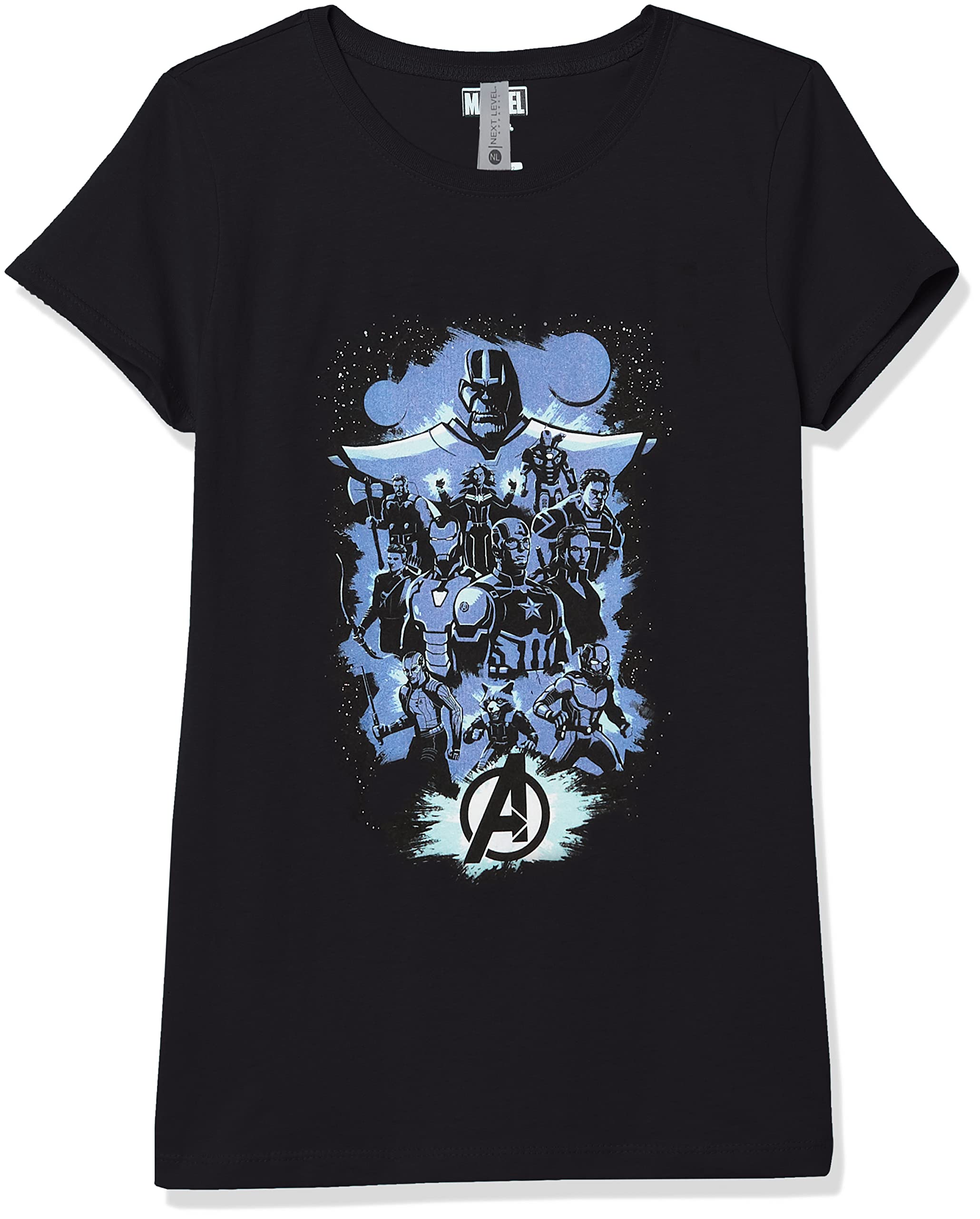 T-shirt Marvel fille coton doux imprimé pop art noir taille M