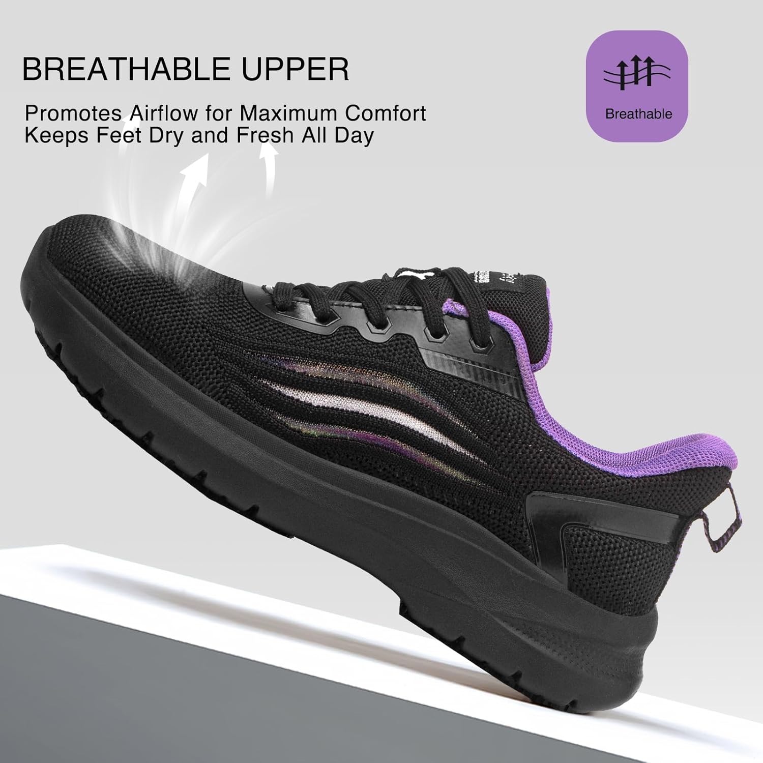 Treesky Non Slip Work Shoes for Women in Food Service - Slip Resistant, Comfortable & Lightweight Sneakers, Suitable for Restaurant, Kitchen & Nursing Crews - Image 6