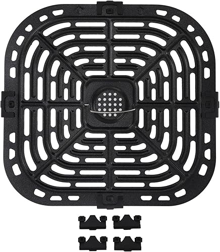 CHICIRIS Sartén para freidora de aire, bandeja cuadrada de repuesto para freidora de 9.4 x 9.1 pulgadas, placa de repuesto de freidora de acero