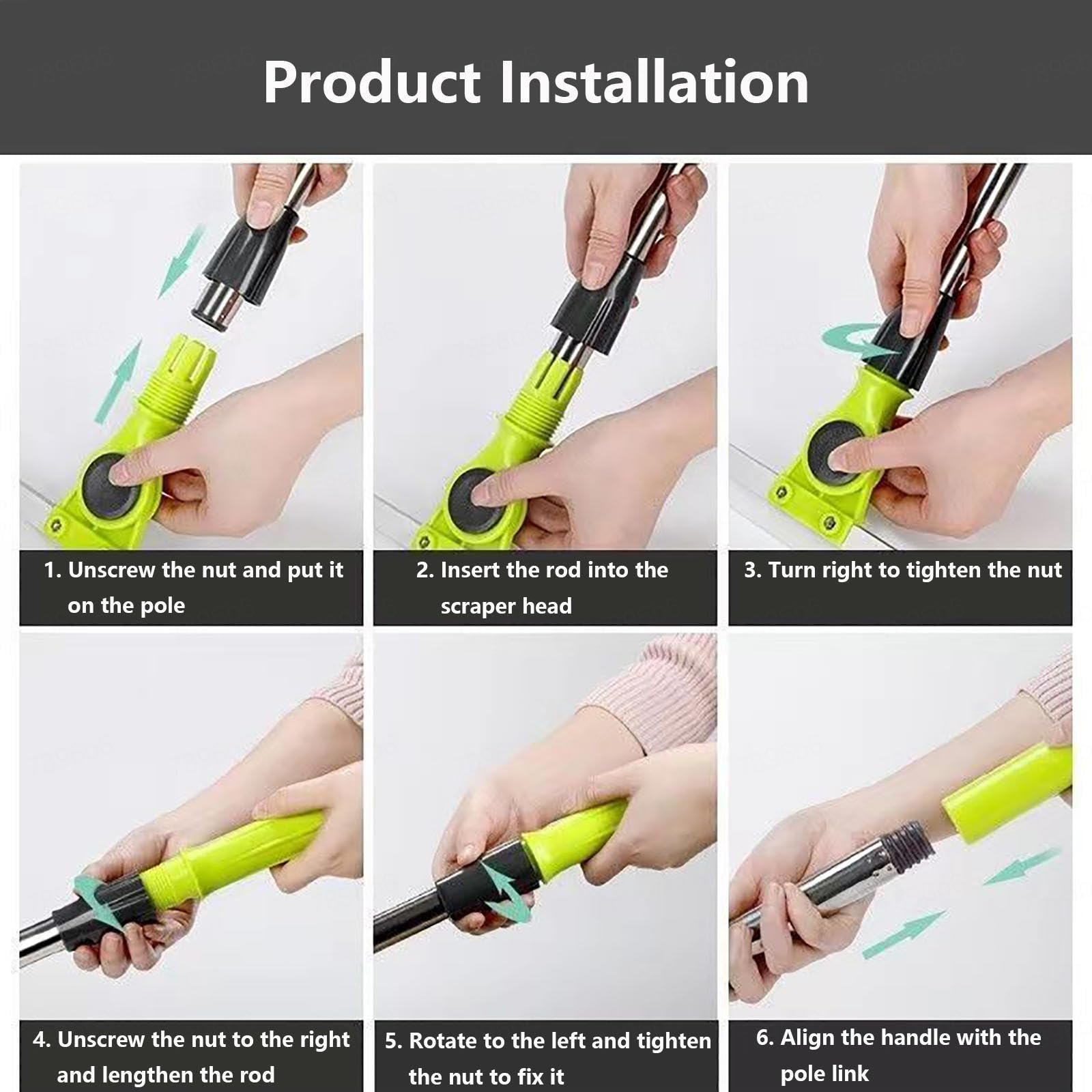 Escoba De Goma para Pelo De Mascota, con Mango De 130 Cm De Largo Escoba De Goma para Suelos, Air Broom as Seen on TV Limpia Vidrio,Polvo Fino,Cabello Y Líquidos,Large:50×130cm