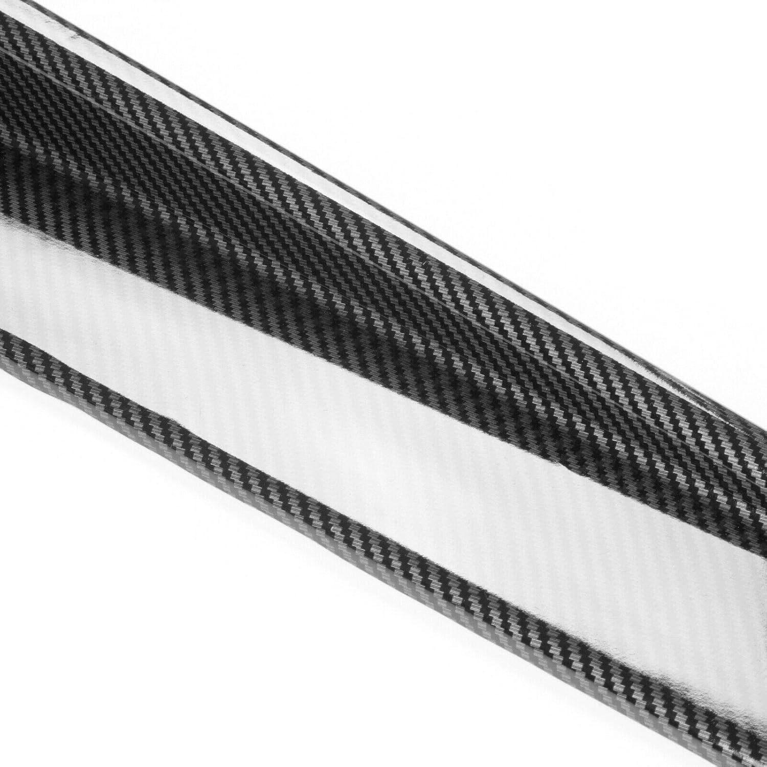 EZAUTO WRAP Carbon Fiber Style Black Universal Car Side Skirt Splitters Diffuser Body Kit Winglet Wings Rocker Extension Panel