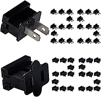 Vista 17 de SPT-1 Vampire Plugs 20 piezas Negro – Enchufe deslizante hembra y macho, enchufe eléctrico de repuesto para luces de decoración de Navidad