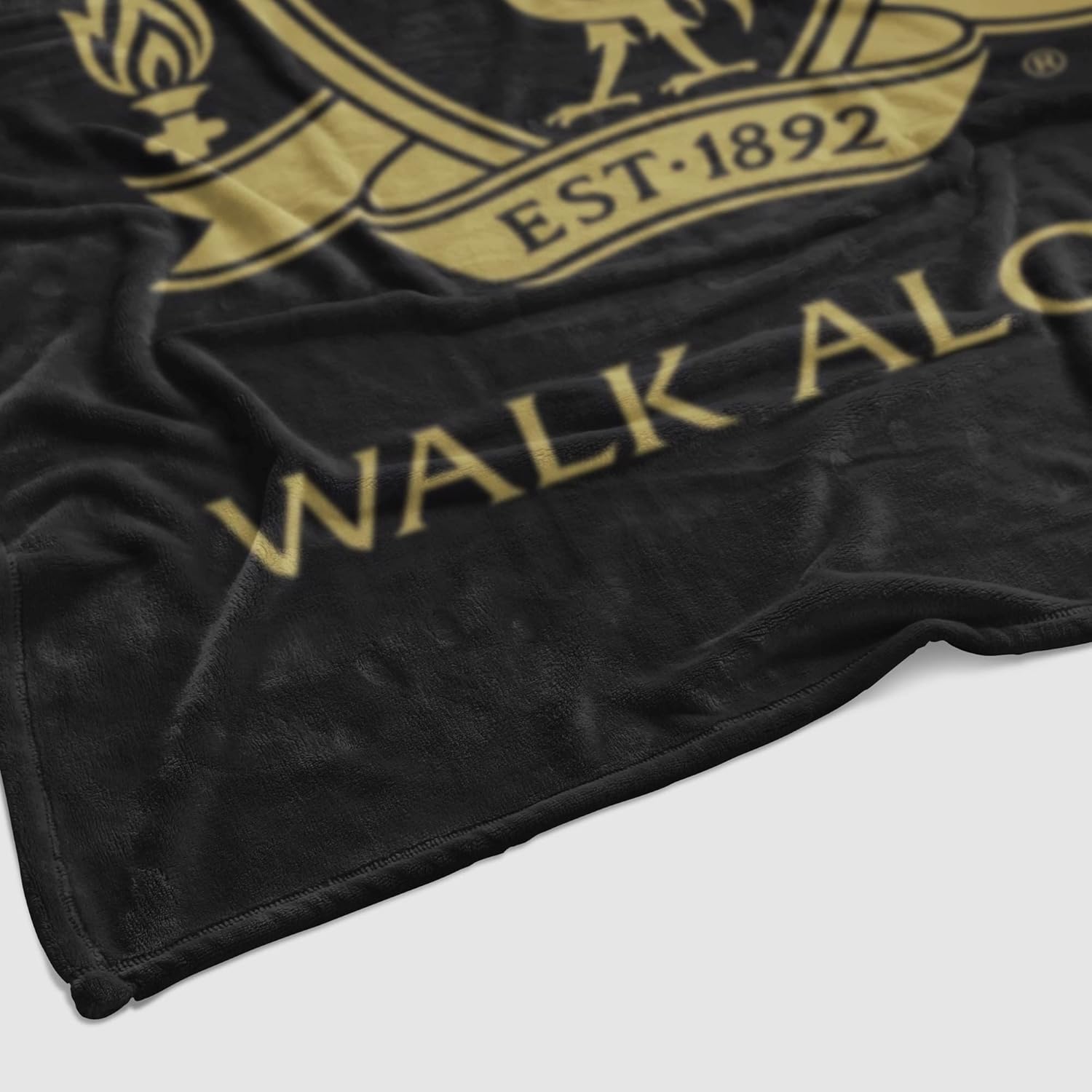 Liverpool Football Crest Black Fleece Blanket Throw Soft LFC Warm Sofa Travelling Blanket Liverpool Gift for Men Kids Teen 100x 150 cm