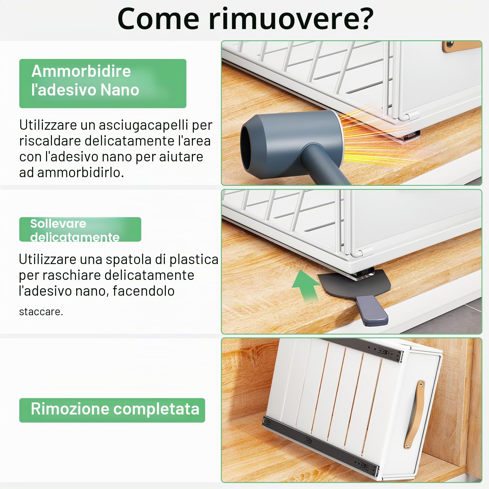 Kitstorack Cassetto Telescopico, Ripiani per Cassetti Estraibili per Armadio da Cucina, Cassetto Scorrevole Estensibile Estraibile con Maniglia (Bianco, 40 Profondità x 30 Larghezza x 16 Altezza cm)