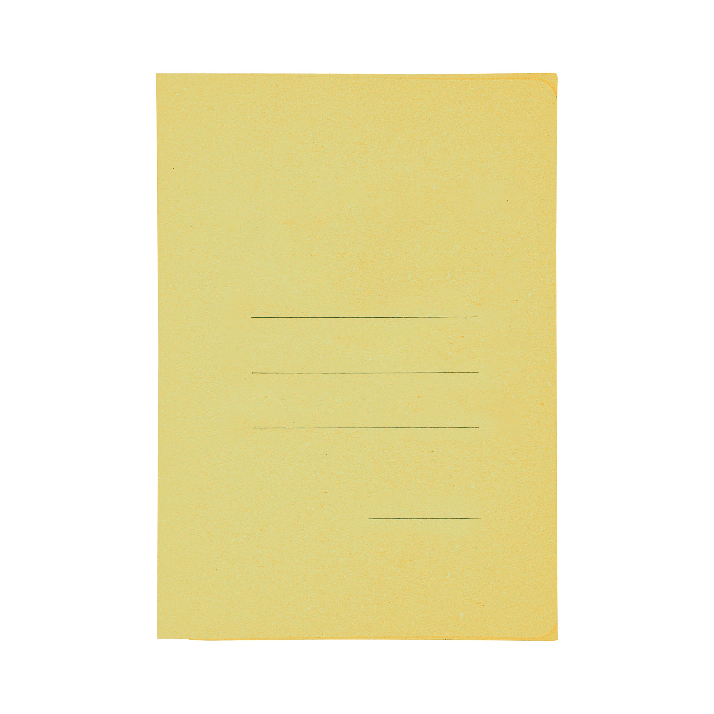 Blasetti 3 Flap Folders in Recycled Cardboard – Yellow Paper – Office Document Binder, Format 25 x 35 cm, Pack of 50, Paper 1800 g
