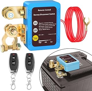 Remote Battery Disconnect Switch 12v, 240A, Upgrade Smart Voltage Car Kill Switch Anti-Theft, Prevent Battery Drain, Remote Battery Kill Switch for Car, Truck, RV (High Installation)
