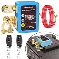 Vista 7 de Interruptor de desconexión de batería remoto de 12 V, 250 A, interruptor de corte de batería antirrobo, evita el drenaje de la batería, interruptor