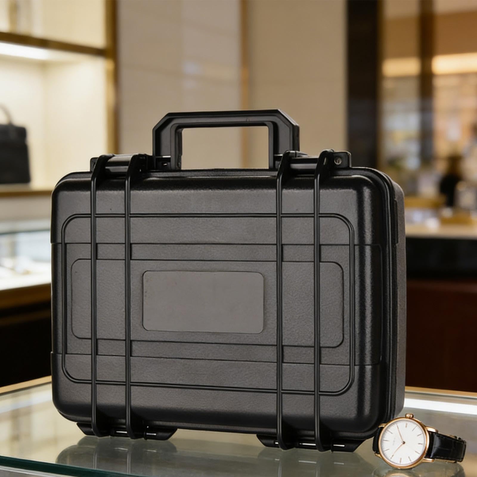 Custodia Porta Attrezzi Box Portatile Impermeabile Shockproof Organizer Valigia per Protezione Test Strumenti Orologi Fotocamere Adatta per Riparazion, con Inserto in Schiuma