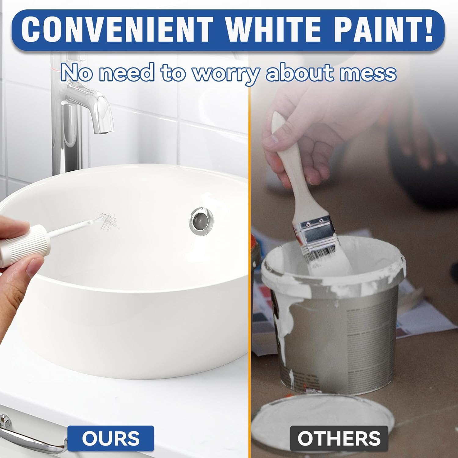 Tub and Tile Paint, White Touch Up Pen for Countertop, Bathtub, Porcelain Paint for Any Scratches Spots on Tiles, Sinks, Enamel, Toilets, 1.5 Fl Oz - Image 7