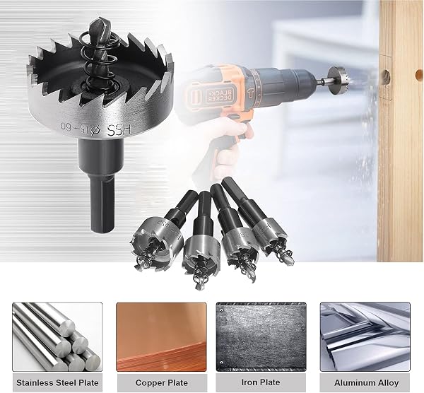 SagaSave 22MM High Speed Steel Drill Bits for Metal, Stainless Steel, Copper, Iron - 5