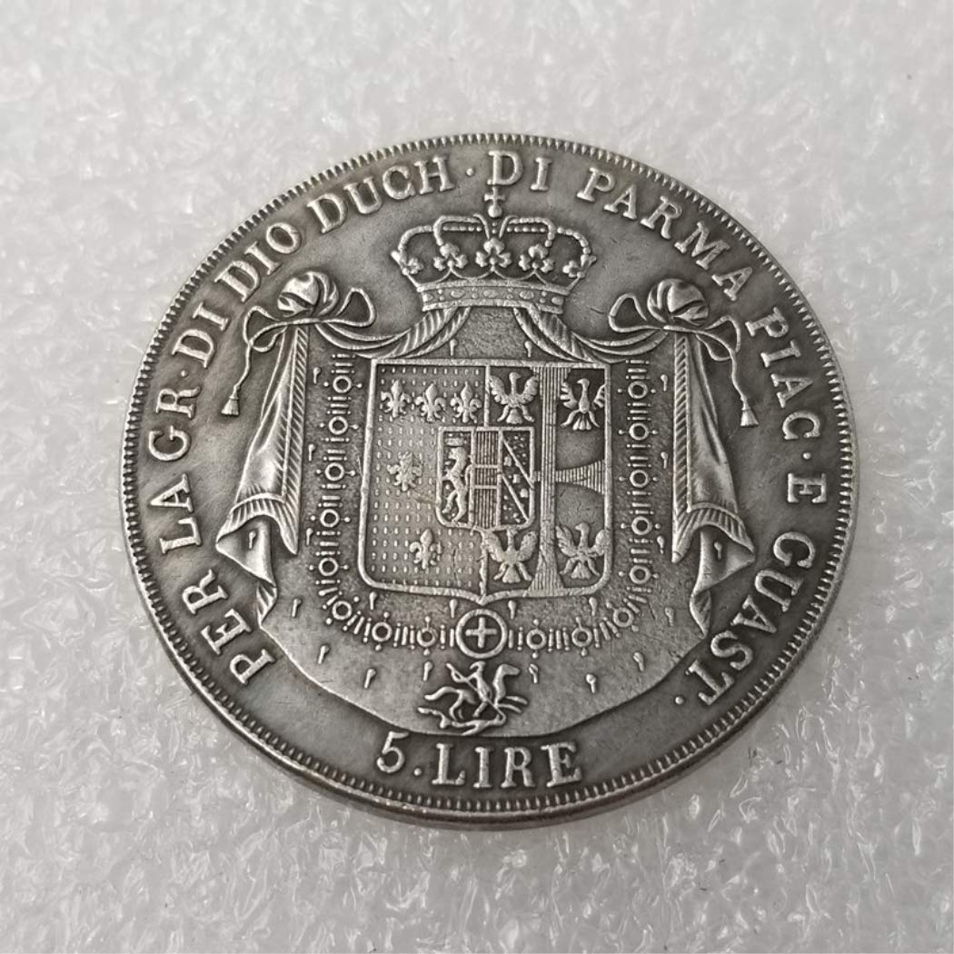 Pièce Commémorative Italienne – Lire Ancienne – Plaquée Argent 925 – Laiton – Best Italy Silver Dollar