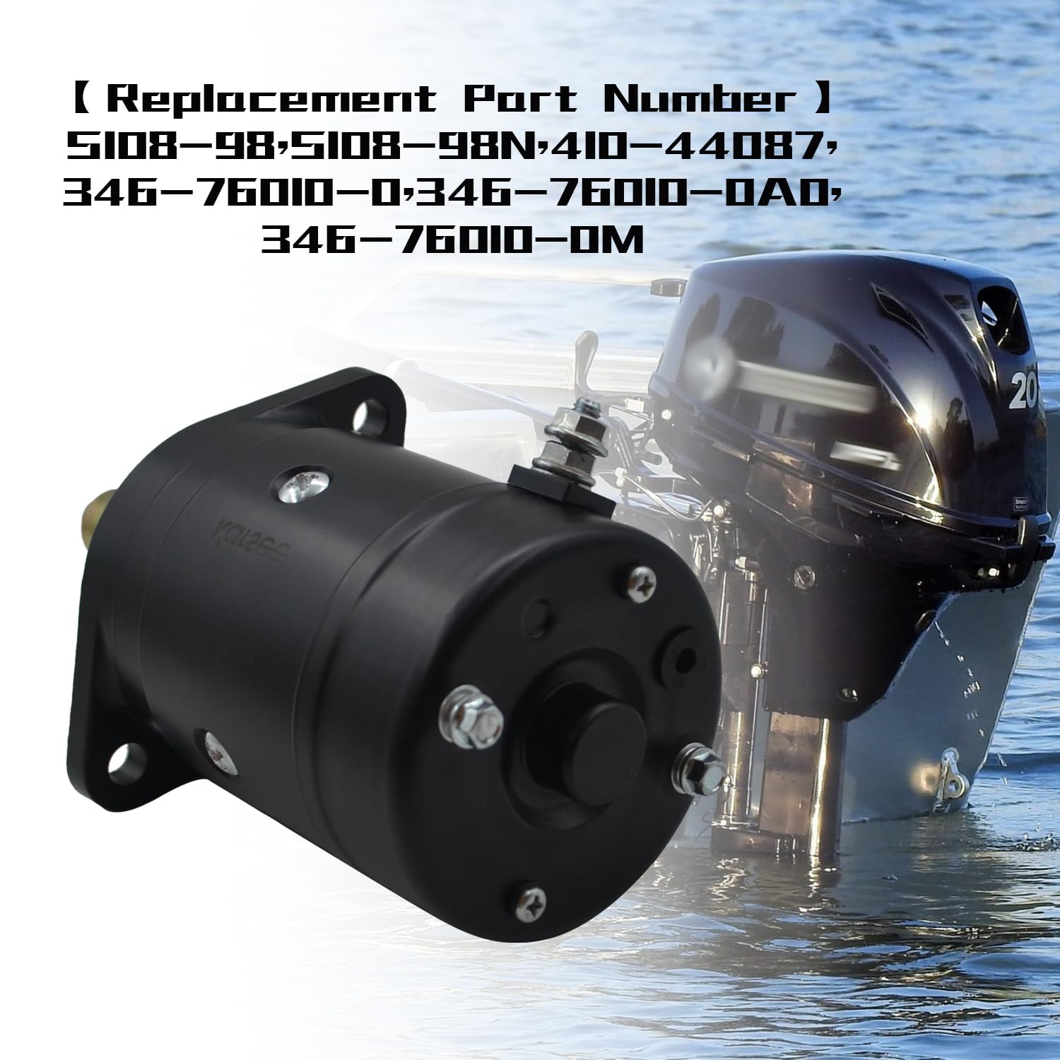 KARSEE Starter Motor Compatible with Nissan Tohatsu Ns25 Ns30 Ms25 Ms30 Outboard S108-98 S108-98N Tohatsu 346-76010-0 346-76010-0A0