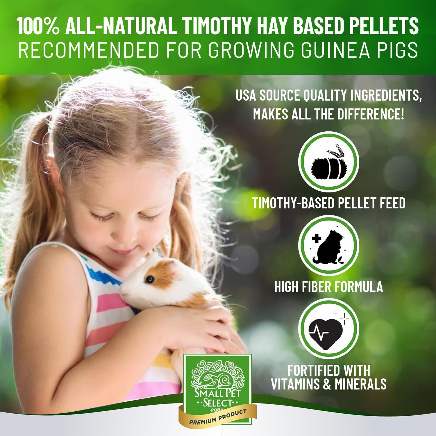 Small Pet Select - Young Guinea Pig Pellet Food, 10lb (Two Pack, 5lb)