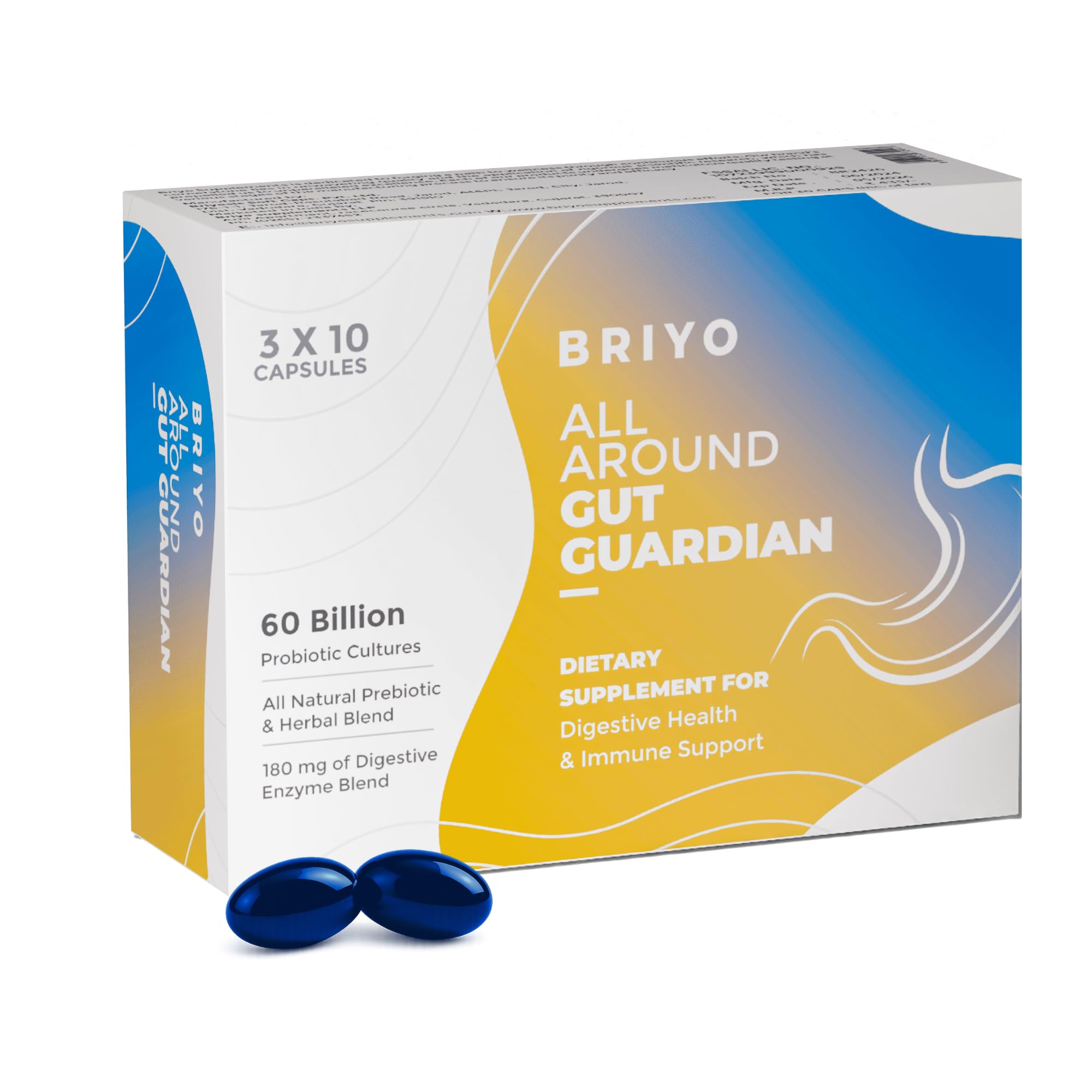 Briyo Gut Health Support – 60 Billion CFU Probiotics with Prebiotics, Digestive Enzymes & Herbs |Gut Guardian Formula to Boost Good Gut Bacteria, Support Digestion & Immunity, and Relieves Bloating-image-11