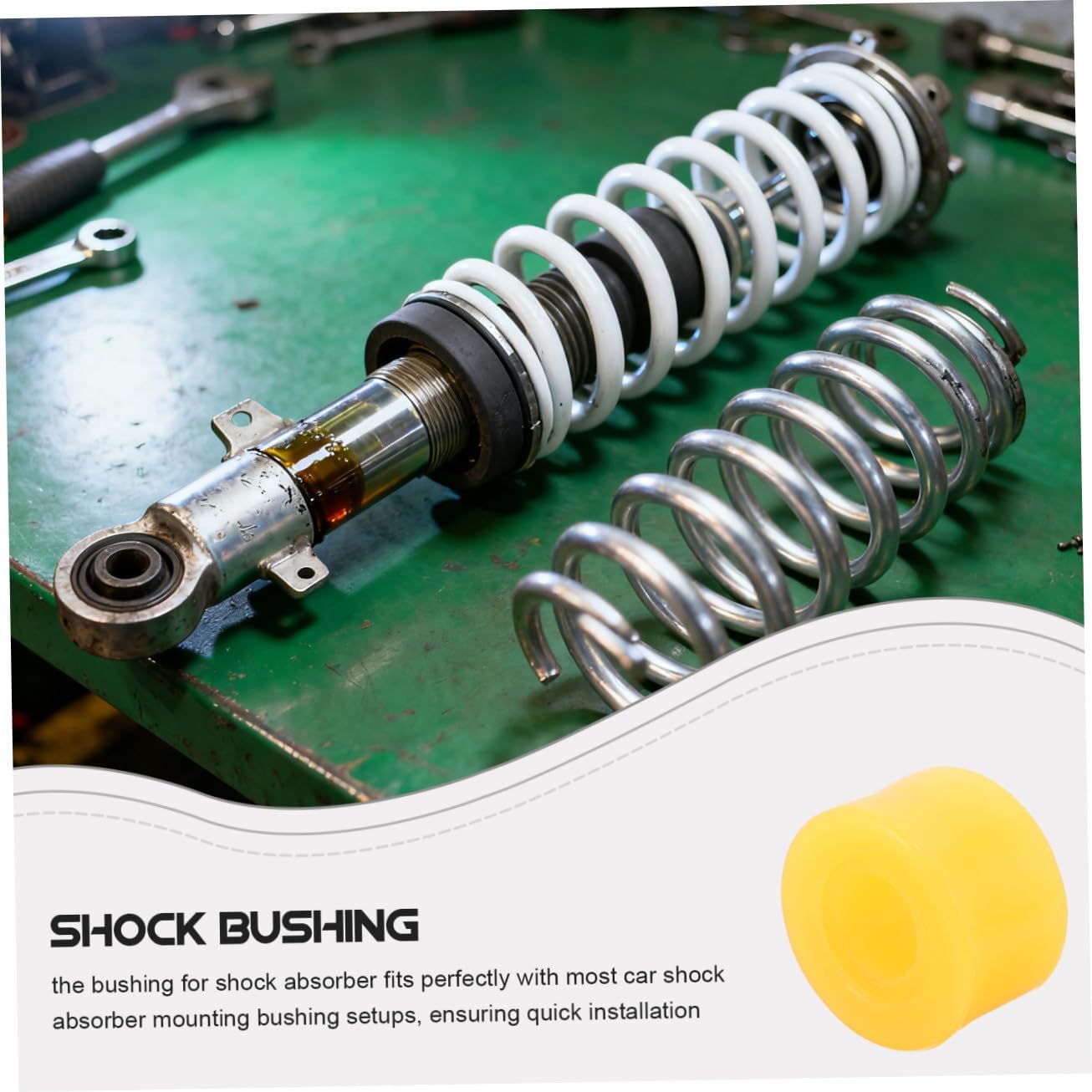 POPETPOP 10pcs Car Shock Absorber Rubber Bushings Lower Shock Bushing Anti-vibration Replacement Suspension Mount for Cars and Trucks