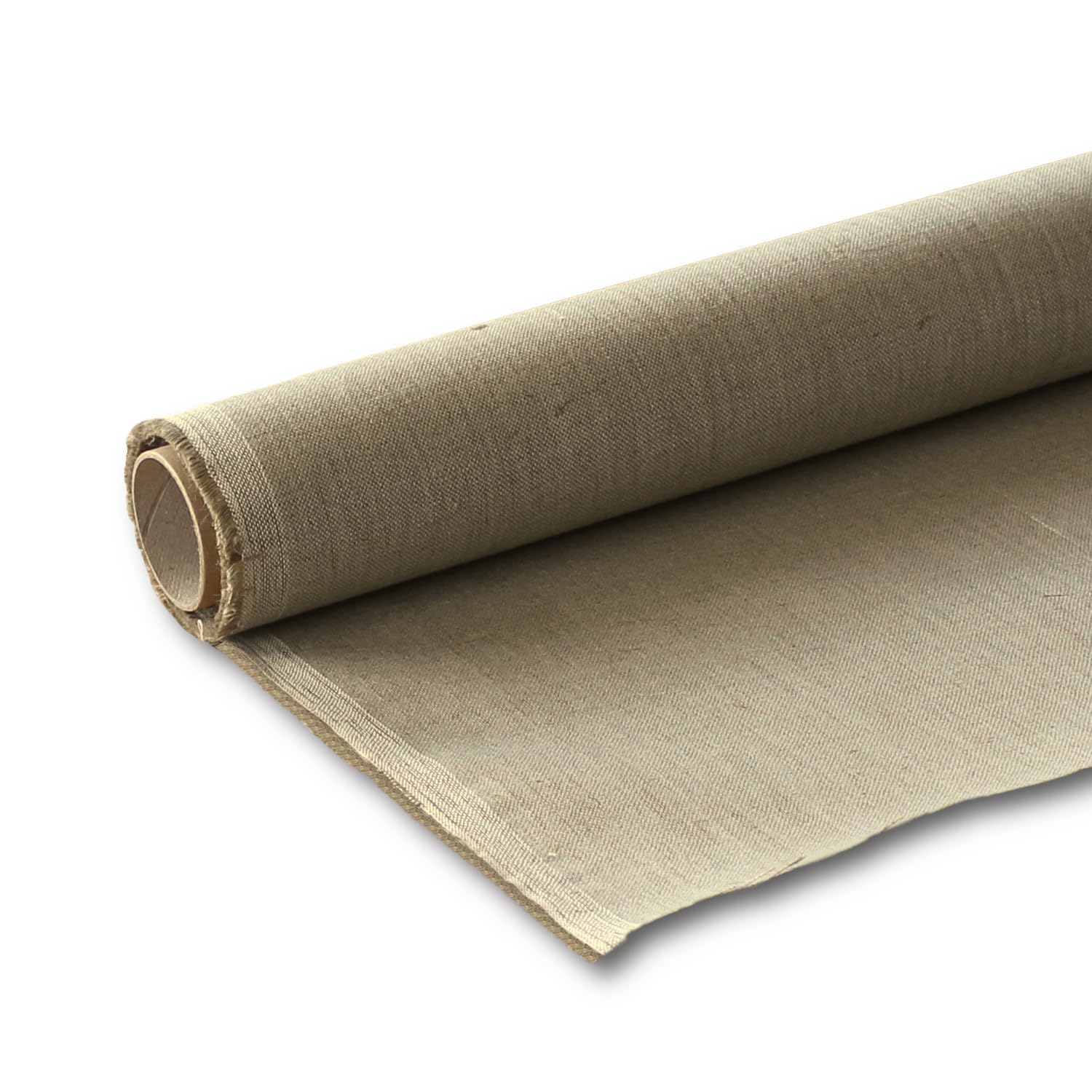 Niik Rotolo Tela per dipingere in lino grezzo trama media 212 cm / 10 mt greggio pittorica grezza tele in rotoli da pittura