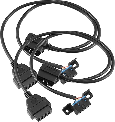 X AUTOHAUX 2 unids OBD2 16-Pin Splitter Y Cable abierto J1962 1 macho a 2 hembra conector con soporte de montaje Herramienta de diagnóstico