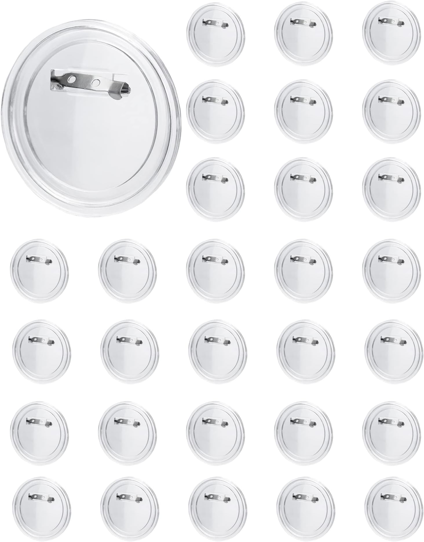 30 DIY Buttons Selber Machen - 60mm Transparente Anstecker Mit 100 Buntem Papier