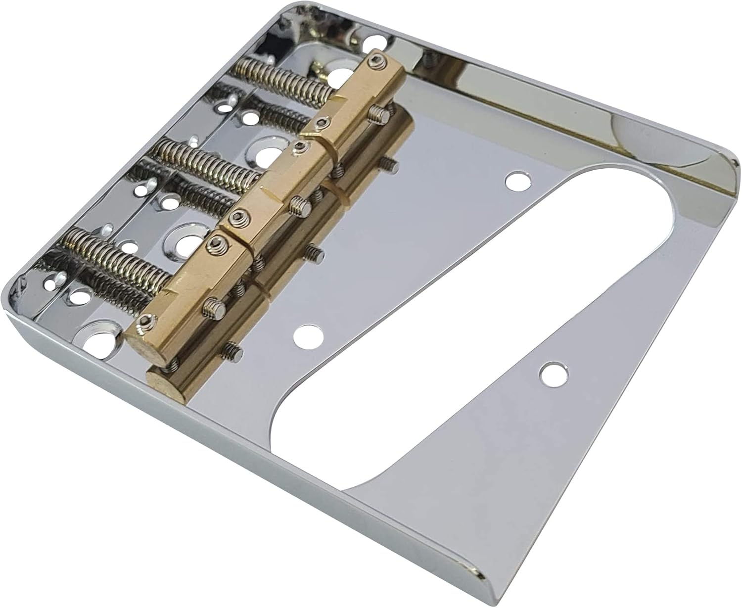 WTB Ashtray Bridge For Telecaster Guitar, Compensated Brass Saddles (Chrome)