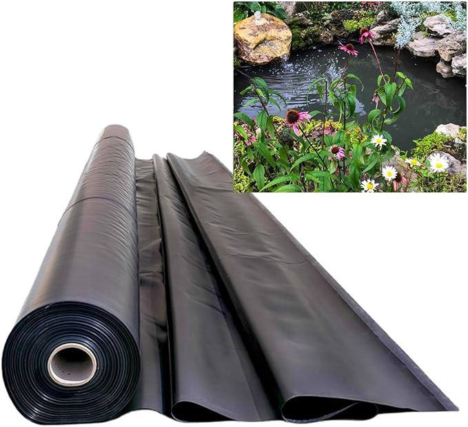 Image IXIM Pond Liner Outdoor Ponds Membrane 2x3m 4x4m 5x6m 6x6m 8x8m 10x10m Pre-Cut Pond Skins Pond Liner for Small Ponds Koi Ponds Water Gardens Fountains (Size : 4 x 12 m/13 ft x 39 ft)