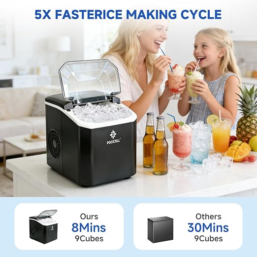 Máquina de hielo portátil para encimera 26 lbs miniatura 8
