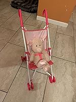 Vista 9 de Anivia Colección de muñecas de bebé, cochecito de muñeca con diseño de corazón, regalos para niños pequeños y niñas, cochecito de muñeca plegable