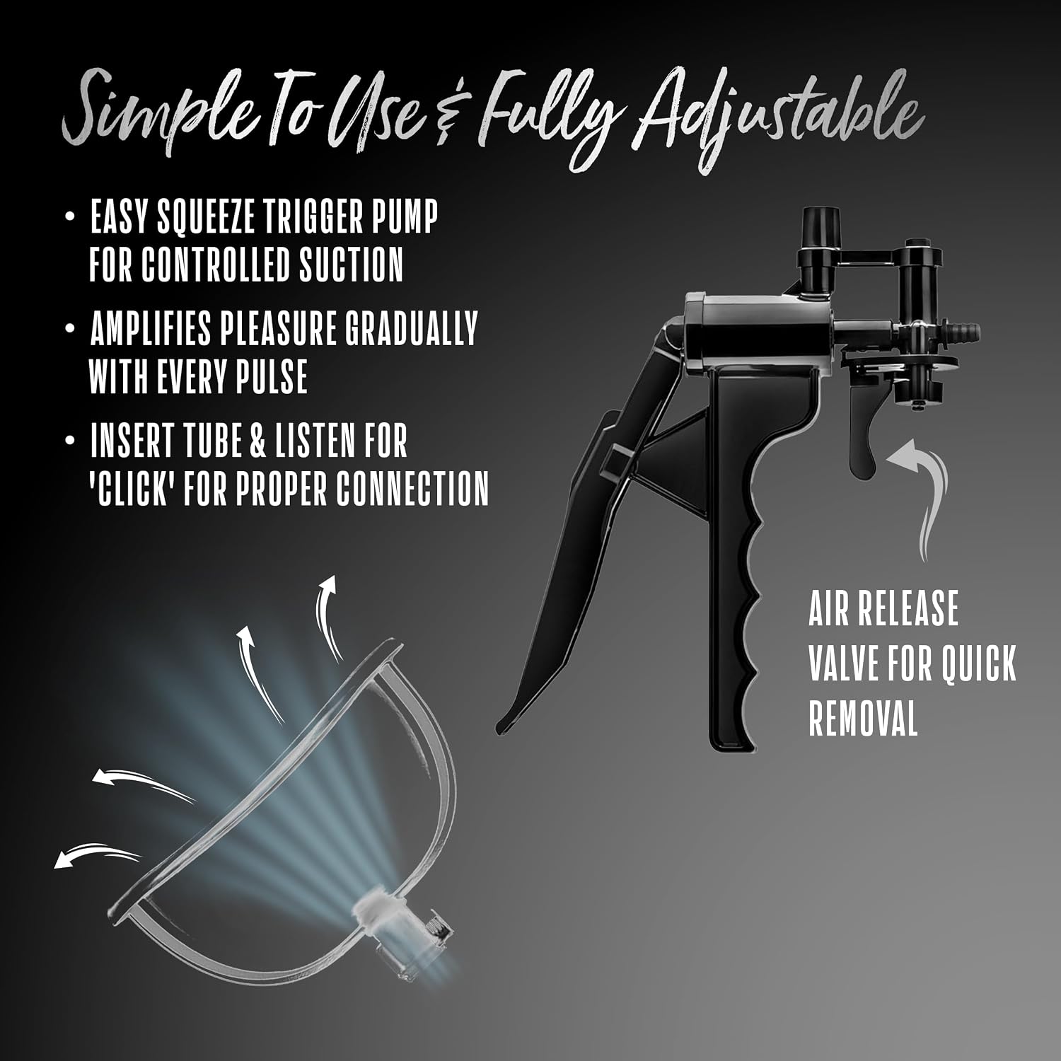 Blush Novelties Temptasia Vagina Vulva Advanced Female Pump System Adult Sex Toy - Nterchange Compatible, Trigger Grip, Maximum Vacuum, Easy Release Components, Increased Sensation Enhanced Pleasure