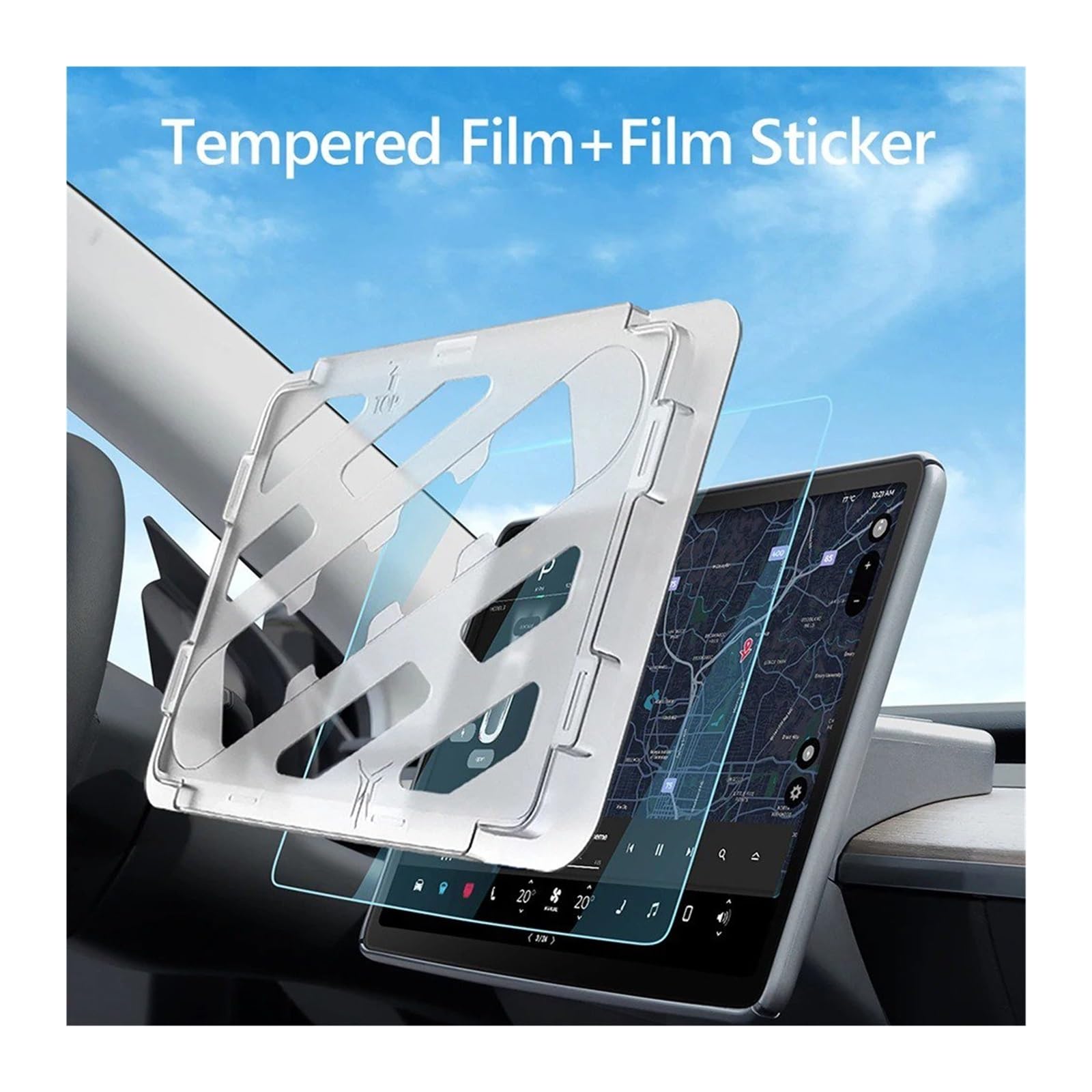 per Tesla per Modello per 3 Y 2021-2023 Protezione Centro Controllo Accessorio Pellicola Protettiva Opaca antiriflesso HD Protezione Anti Luce Blu