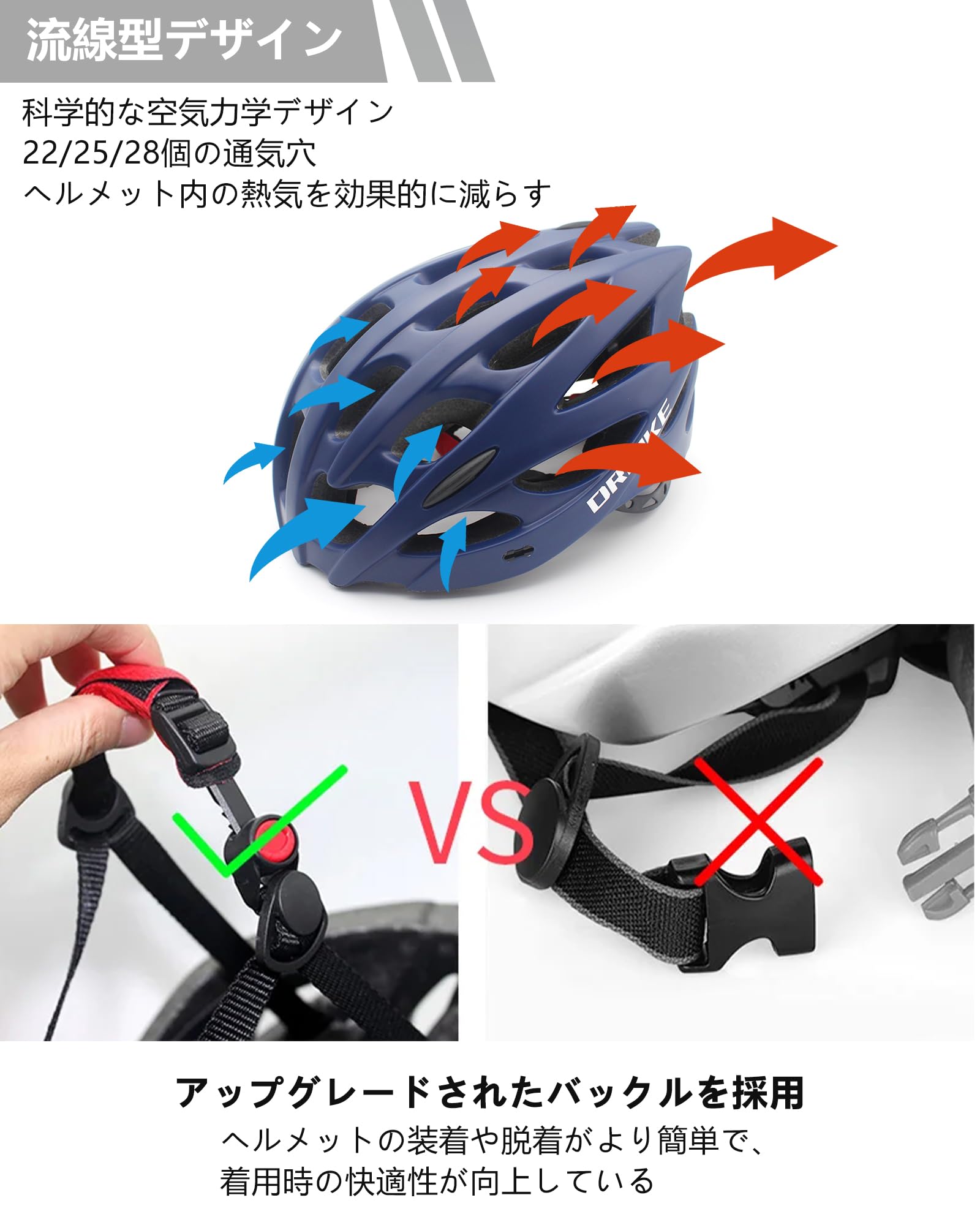 ○ヘルメット自転車ロードバイククロスバイク ROCKBROS ROCKBROS（ロックブロス）自転車 ヘルメット ロード