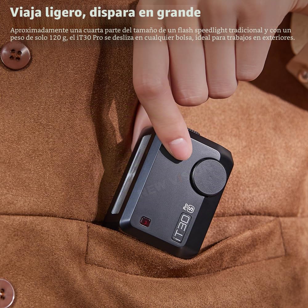 Godox iT30Pro S iT30ProS Mini flash Compatible con la Cámara Sony,exposición automática TTL, HSS 1/8000 segundos, sistema Xsystem inalámbrico 2.4G, pantalla táctil a todo color de 2.8 pulgadas (Negro)